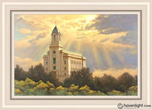 Load image into Gallery viewer, Cedar City Temple Open Edition Canvas / 20 X 30 White Frame Art