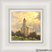 Load image into Gallery viewer, Cedar City Temple Open Edition Canvas / 6 X White Frame Art