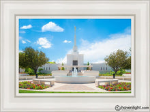 Load image into Gallery viewer, Denver Daytime Fountain Open Edition Canvas / 12 X 18 White Frame Art