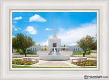 Load image into Gallery viewer, Denver Daytime Fountain Open Edition Canvas / 14 X 21 White Frame Art