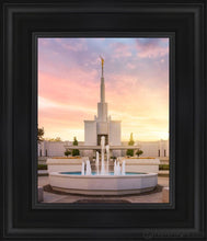 Load image into Gallery viewer, Denver Sunset Fountain Open Edition Canvas / 8 X 10 Black Frame Art