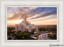 Load image into Gallery viewer, Draper Sunset Aerial Open Edition Canvas / 14 X 21 White Frame Art