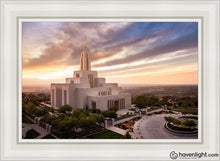 Load image into Gallery viewer, Draper Sunset Aerial Open Edition Canvas / 24 X 36 White Frame Art