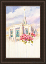 Load image into Gallery viewer, Eternal Promise Ogden Temple Open Edition Canvas / 24 X 36 Brown Frame Art