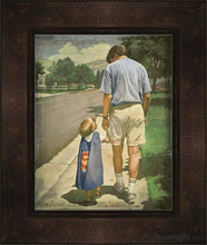 Load image into Gallery viewer, Even Superman Needs A Dad Open Edition Print Antiqued / 11 X 14 Frame 19 1/4 16 Art