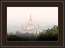 Load image into Gallery viewer, Foggy Oakland Open Edition Canvas / 14 X 21 Brown Frame Art