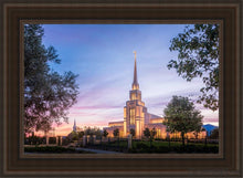 Load image into Gallery viewer, Gila Valley Blue Hour Open Edition Canvas / 24 X 36 Brown Frame Art