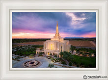 Load image into Gallery viewer, Gilbert Desert Sky Lights Of Hope Open Edition Canvas / 14 X 21 White Frame Art