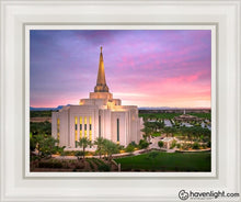 Load image into Gallery viewer, Gilbert Pink Sunrise Open Edition Canvas / 11 X 14 White Frame Art