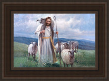 Load image into Gallery viewer, Good Shepherd Open Edition Canvas / 12 X 18 Brown Frame Art