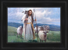 Load image into Gallery viewer, Good Shepherd Open Edition Canvas / 14 X 21 Black Frame Art