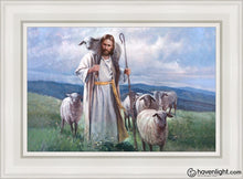 Load image into Gallery viewer, Good Shepherd Open Edition Canvas / 14 X 21 White Frame Art