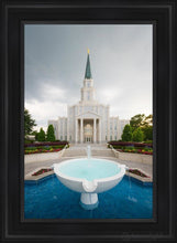 Load image into Gallery viewer, Houston Stormy Fountain Open Edition Canvas / 24 X 36 Black Frame Art