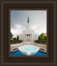 Load image into Gallery viewer, Houston Stormy Fountain Open Edition Canvas / 8 X 10 Brown Frame Art