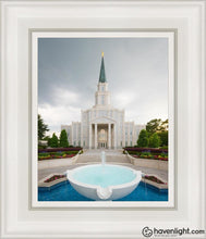 Load image into Gallery viewer, Houston Stormy Fountain Open Edition Canvas / 8 X 10 White Frame Art