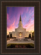 Load image into Gallery viewer, Houston Sunset Open Edition Canvas / 12 X 18 Brown Frame Art