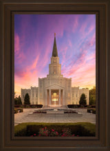 Load image into Gallery viewer, Houston Sunset Open Edition Canvas / 20 X 30 Brown Frame Art