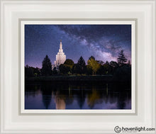 Load image into Gallery viewer, Idaho Falls Celestial Open Edition Canvas / 8 X 10 White Frame Art