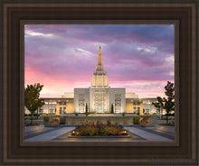 Load image into Gallery viewer, Idaho Falls Eventide Open Edition Canvas / 11 X 14 Brown Frame Art