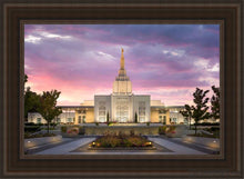 Load image into Gallery viewer, Idaho Falls Eventide Open Edition Canvas / 24 X 36 Brown Frame Art