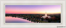 Load image into Gallery viewer, Idaho Falls - Snake River Reflection Aerial Open Edition Canvas / 8 X 24 White Frame Art