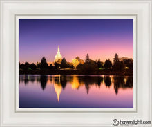 Load image into Gallery viewer, Idaho Falls Snake River Reflection Open Edition Canvas / 11 X 14 White Frame Art