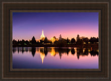 Load image into Gallery viewer, Idaho Falls Snake River Reflection Open Edition Canvas / 14 X 21 Brown Frame Art