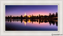 Load image into Gallery viewer, Idaho Falls Snake River Reflection Open Edition Canvas / 15 X 30 White Frame Art