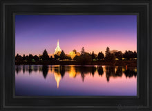 Load image into Gallery viewer, Idaho Falls Snake River Reflection Open Edition Canvas / 24 X 36 Black Frame Art