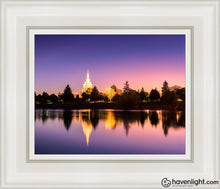 Load image into Gallery viewer, Idaho Falls Snake River Reflection Open Edition Canvas / 8 X 10 White Frame Art