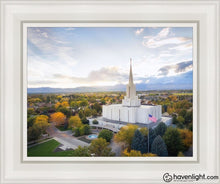 Load image into Gallery viewer, Jordan River Dayglow Aerial Open Edition Canvas / 11 X 14 White Frame Art