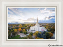 Load image into Gallery viewer, Jordan River Dayglow Aerial Open Edition Canvas / 12 X 18 White Frame Art