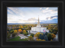Load image into Gallery viewer, Jordan River Dayglow Aerial Open Edition Canvas / 14 X 21 Black Frame Art