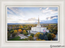 Load image into Gallery viewer, Jordan River Dayglow Aerial Open Edition Canvas / 14 X 21 White Frame Art