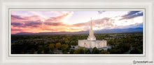 Load image into Gallery viewer, Jordan River Night Glow Aerial Open Edition Canvas / 12 X 36 White Frame Art