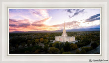 Load image into Gallery viewer, Jordan River Night Glow Aerial Open Edition Canvas / 15 X 30 White Frame Art