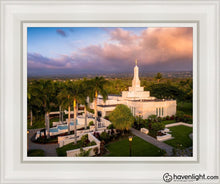 Load image into Gallery viewer, Kona Evening Aerial Open Edition Canvas / 11 X 14 White Frame Art