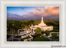 Load image into Gallery viewer, Kona Evening Aerial Open Edition Canvas / 24 X 36 White Frame Art