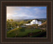 Load image into Gallery viewer, Laie Island Glow Open Edition Canvas / 11 X 14 Brown Frame Art