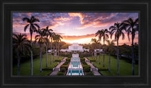 Load image into Gallery viewer, Laie Sunset Aerial Open Edition Canvas / 15 X 30 Black Frame Art