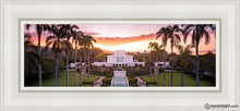 Load image into Gallery viewer, Laie Sunset Aerial Open Edition Canvas / 6 X 18 White Frame Art