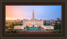 Load image into Gallery viewer, Los Angeles From On High Open Edition Canvas / 15 X 30 Brown Frame Art