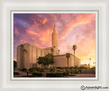 Load image into Gallery viewer, Los Angeles Light Of The World Open Edition Canvas / 11 X 14 White Frame Art