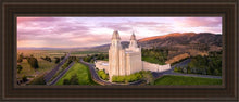 Load image into Gallery viewer, Manti Sunset From On High Open Edition Canvas / 12 X 36 Brown Frame Art