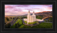 Load image into Gallery viewer, Manti Sunset From On High Open Edition Canvas / 15 X 30 Black Frame Art