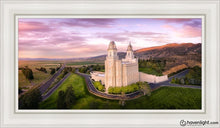 Load image into Gallery viewer, Manti Sunset From On High Open Edition Canvas / 15 X 30 White Frame Art