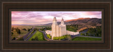 Load image into Gallery viewer, Manti Sunset From On High Open Edition Canvas / 6 X 18 Brown Frame Art