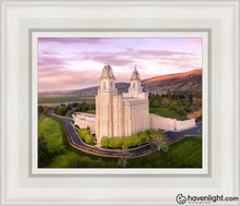 Load image into Gallery viewer, Manti Sunset From On High Open Edition Canvas / 8 X 10 White Frame Art