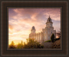 Load image into Gallery viewer, Manti Sunset Open Edition Canvas / 11 X 14 Brown Frame Art