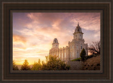 Load image into Gallery viewer, Manti Sunset Open Edition Canvas / 14 X 21 Brown Frame Art